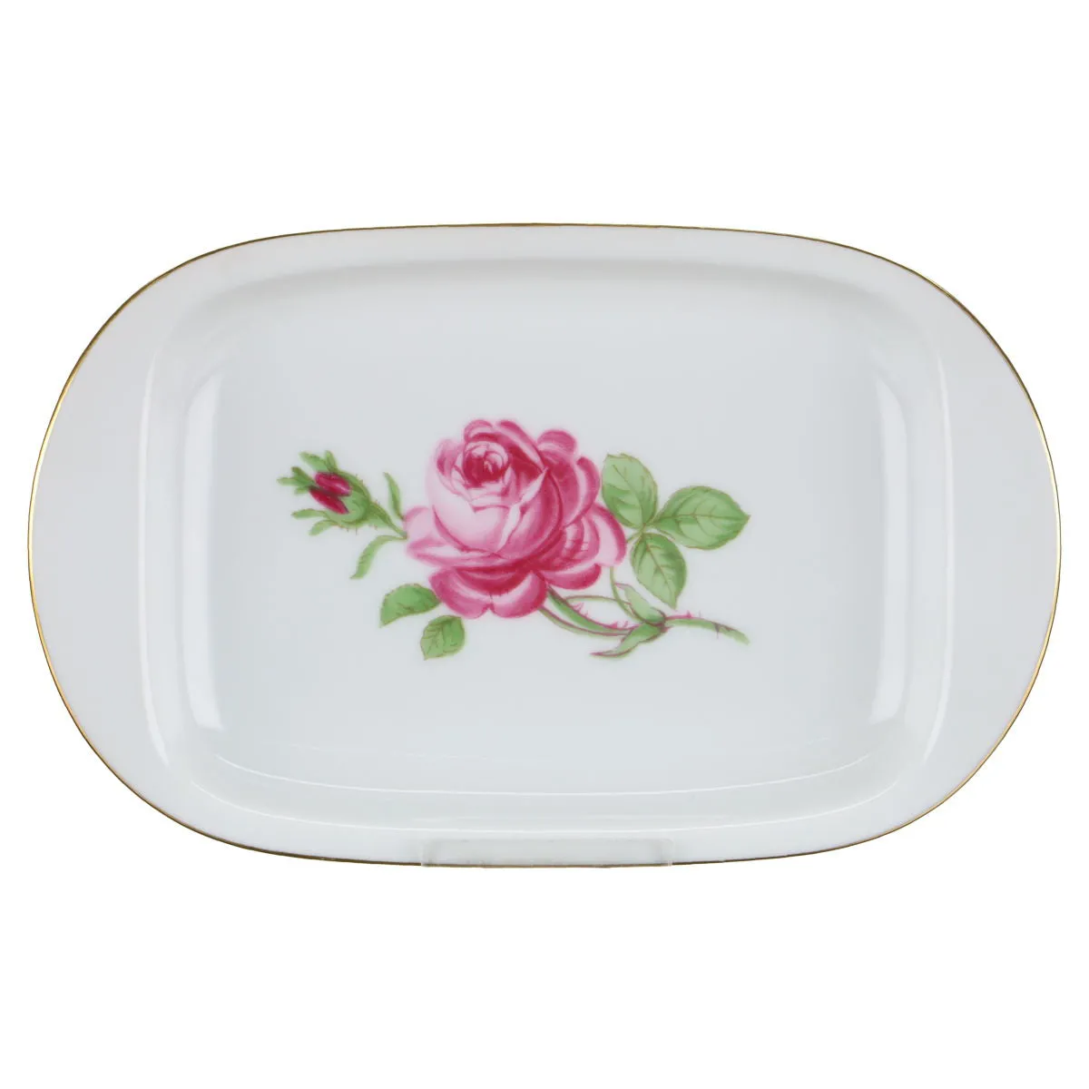 Butterplatte klein - Fürstenberg Alt Fürstenberg Rote Rose 02171