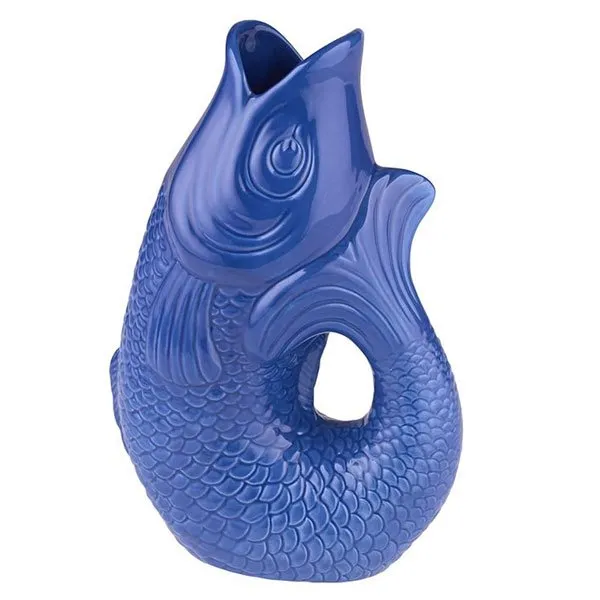 Gift Company Vase/Karaffe Monsieur Carafon Fisch Azure (S)