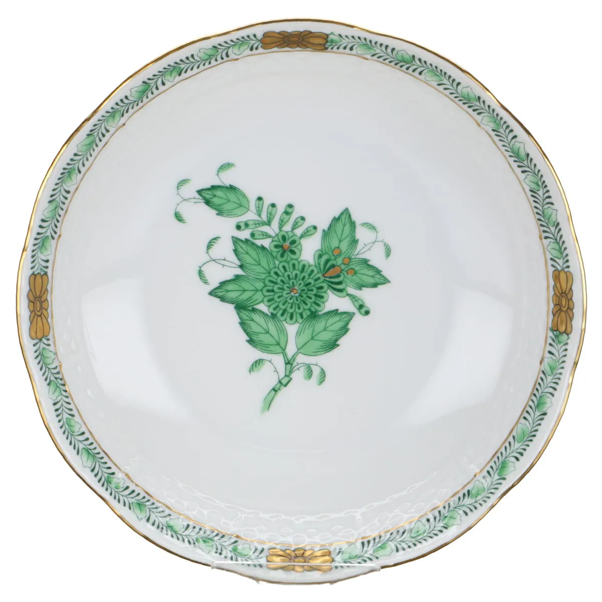 Untertasse für Kaffee Tee ohne Spiegel Modell 704 - Herend Ungarn Apponyi grün