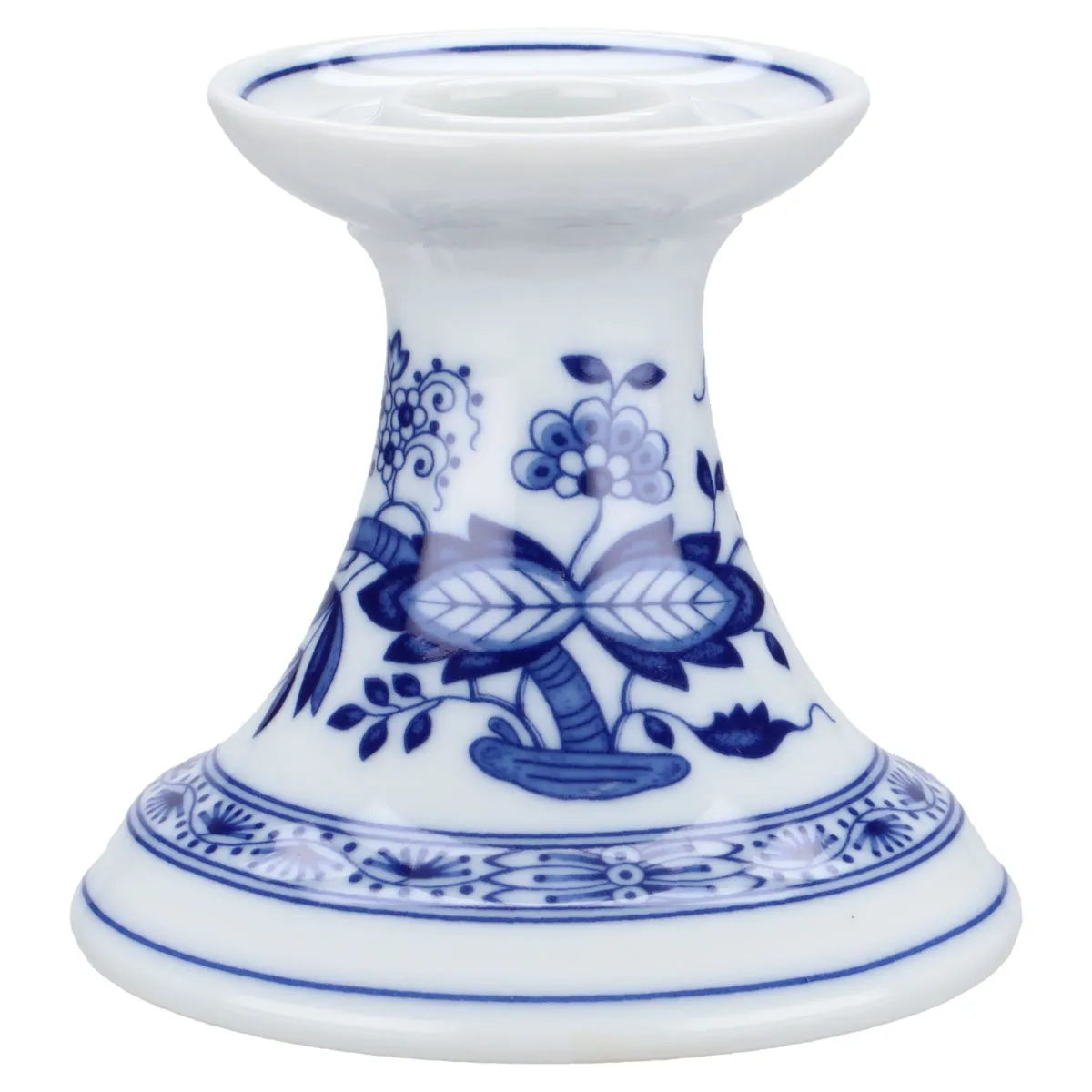 Kerzenleuchter klein glatte Form - Hutschenreuther Maria Theresia Zwiebelmuster II.Wahl