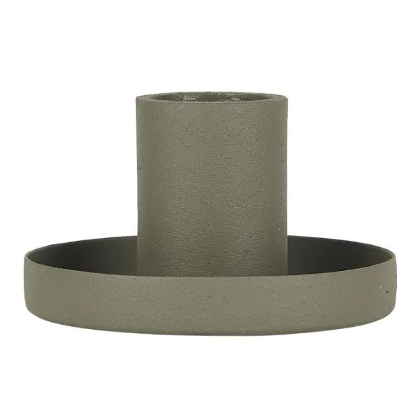 Ib Laursen Kerzenhalter für Stabkerze Staubig Grün (7cm)