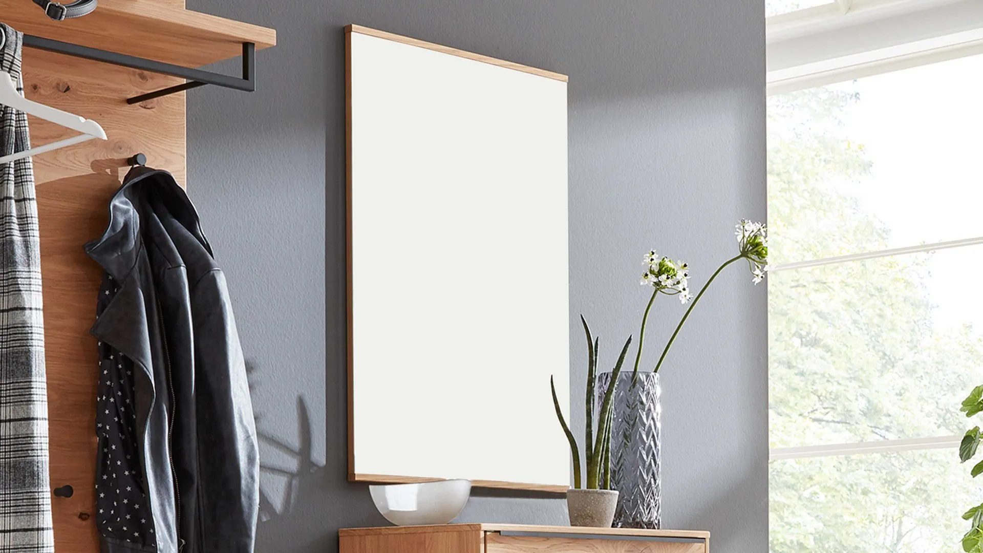 Interliving Garderoben Serie 6005 – Spiegel 826, Balkeneiche – ca. 56 x 82 cm