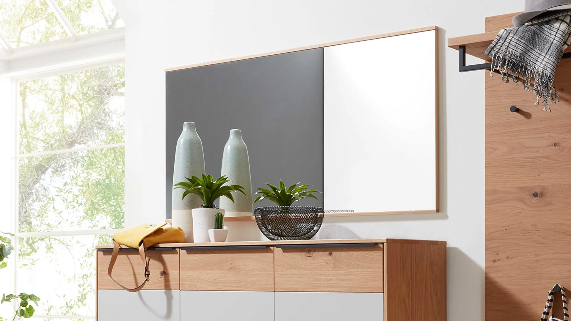 Interliving Garderoben Serie 6005 – Spiegel 829, Balkeneiche – ca. 97 x 75 cm