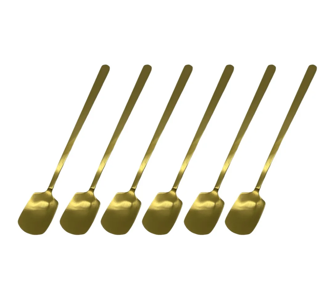 JYC Kaffeelöffel Edelstahl 14 cm GOLD 6er Set