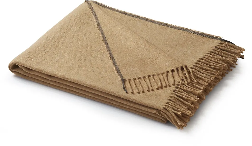 Biederlack Sofadecke Beige ca. 130 x 170 cm