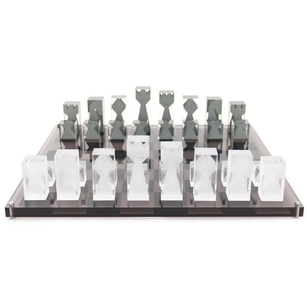 Jonathan Adler Schachspiel Acrylic Chess Set Schwarz