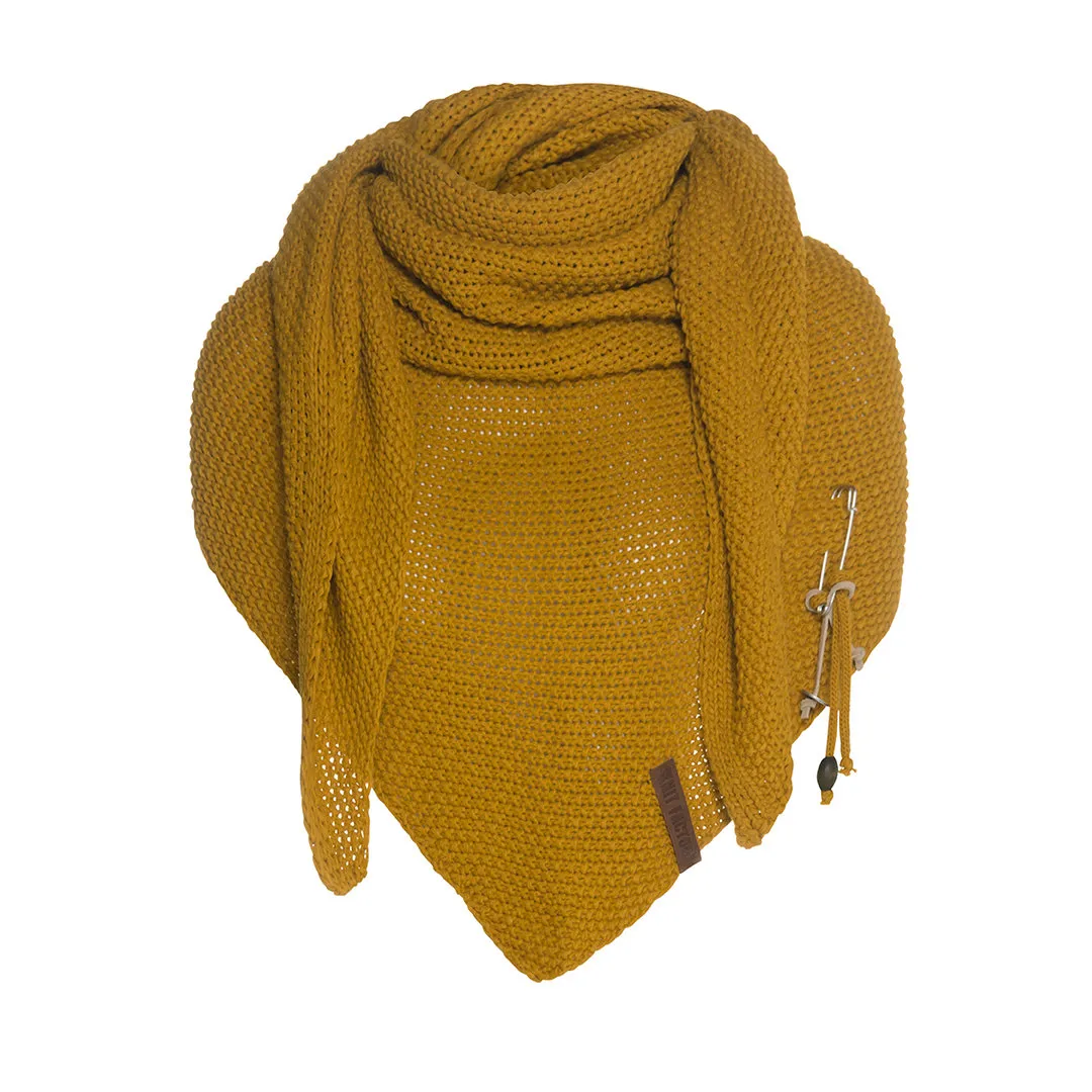 Knit Factory Dreiecksschal COCO, ocker