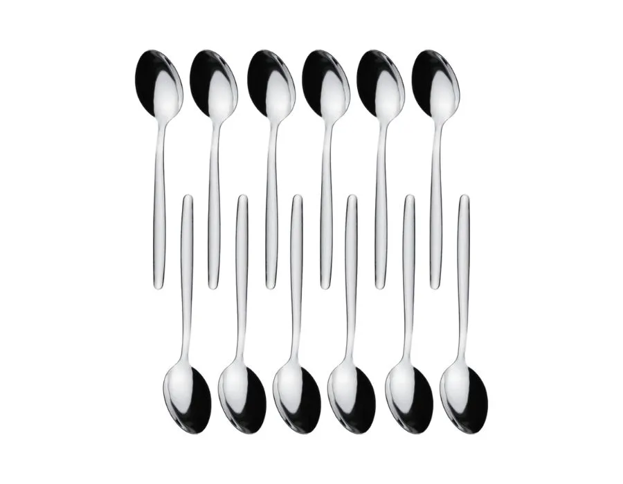 12 Stück Kaffeelöffel Silber FRANKFURT 14 cm Edelstahl