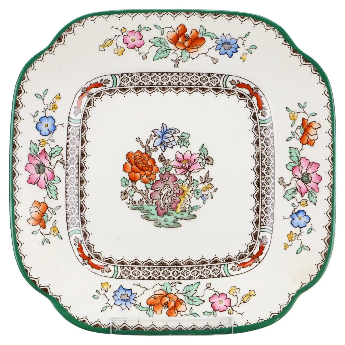 Beilagenplatte klein quadratisch - Spode Copeland Chinese Rose