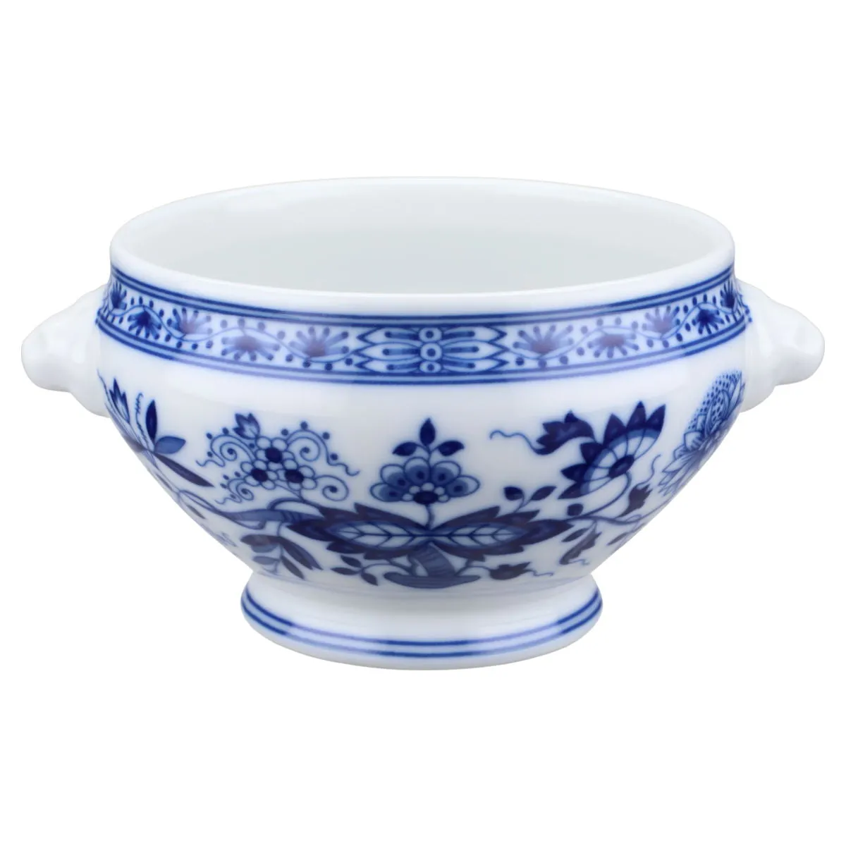 Löwenkopfterrine Suppentasse - Hutschenreuther Maria Theresia Zwiebelmuster II.Wahl