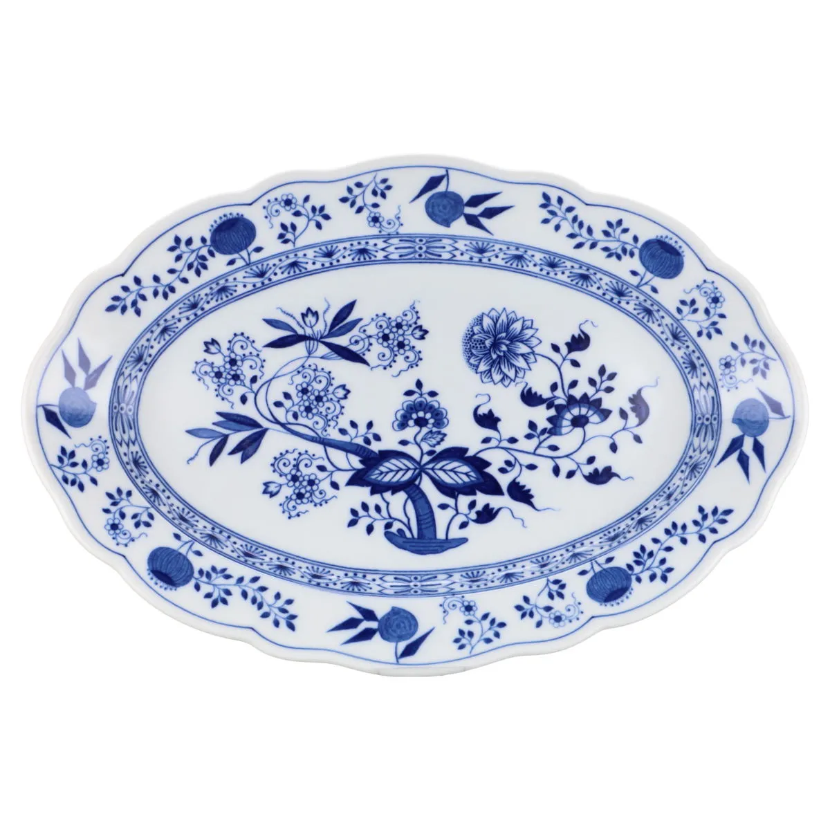 Fleischplatte mittelgroß - Hutschenreuther Maria Theresia Zwiebelmuster I.Wahl