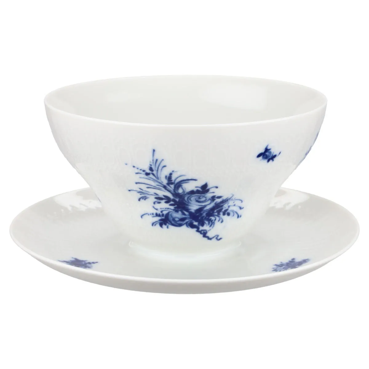 Sauciere mit Teller einteilig - Rosenthal Romanze in Blau