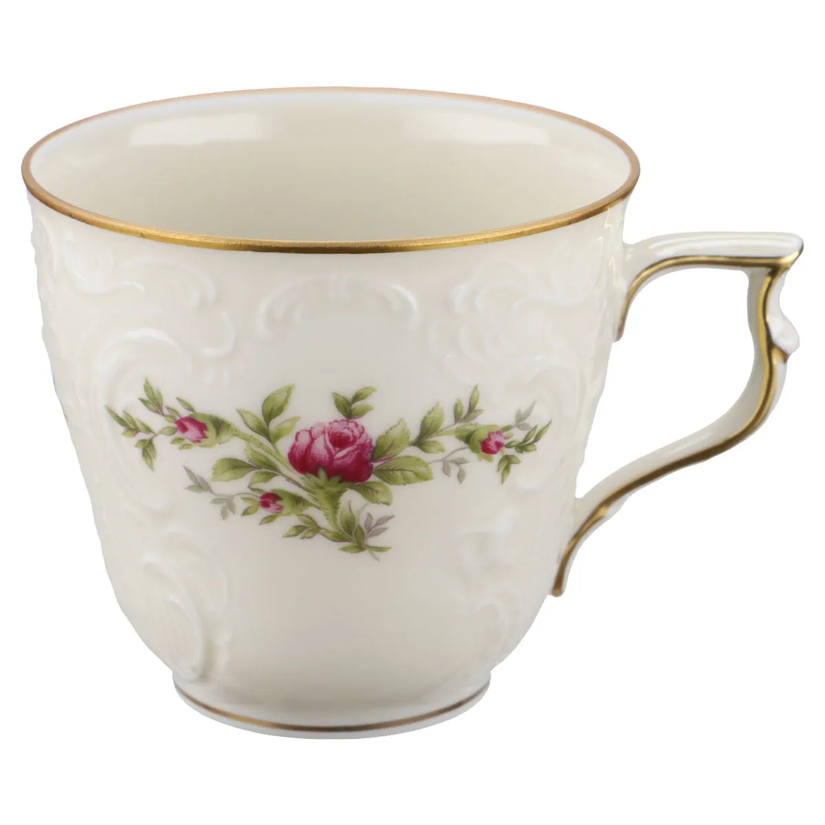 Kaffeetasse klein - Rosenthal Sanssouci elfenbeinfarben Moosrose Ramona