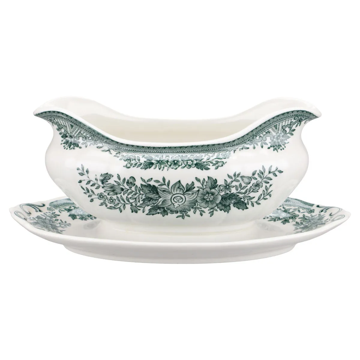 Sauciere mit Teller einteilig - Villeroy & Boch Fasan grün