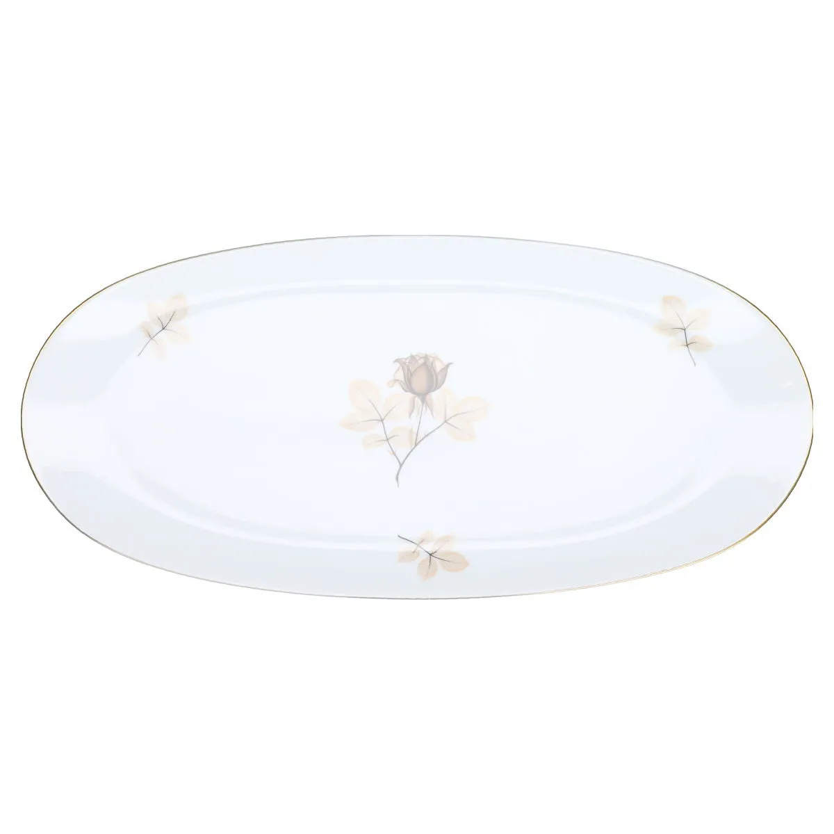 Königskuchenplatte - Rosenthal Form 2000 Schattenrose mit Goldrand