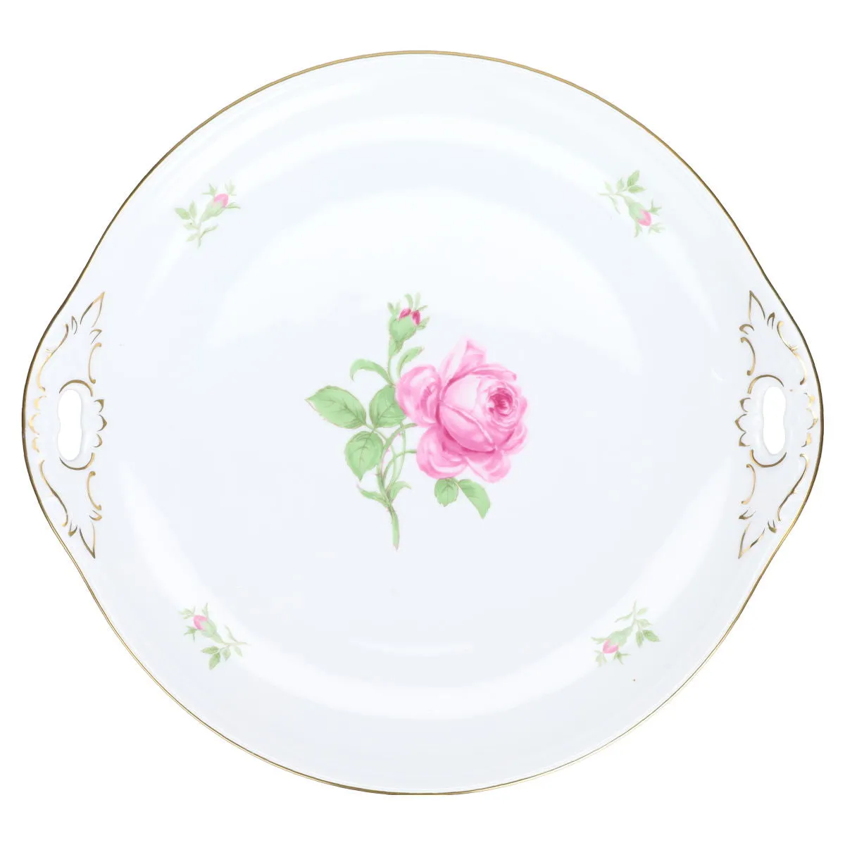 Kuchenplatte mit Griffen - Fürstenberg Alt Fürstenberg Rote Rose 02171