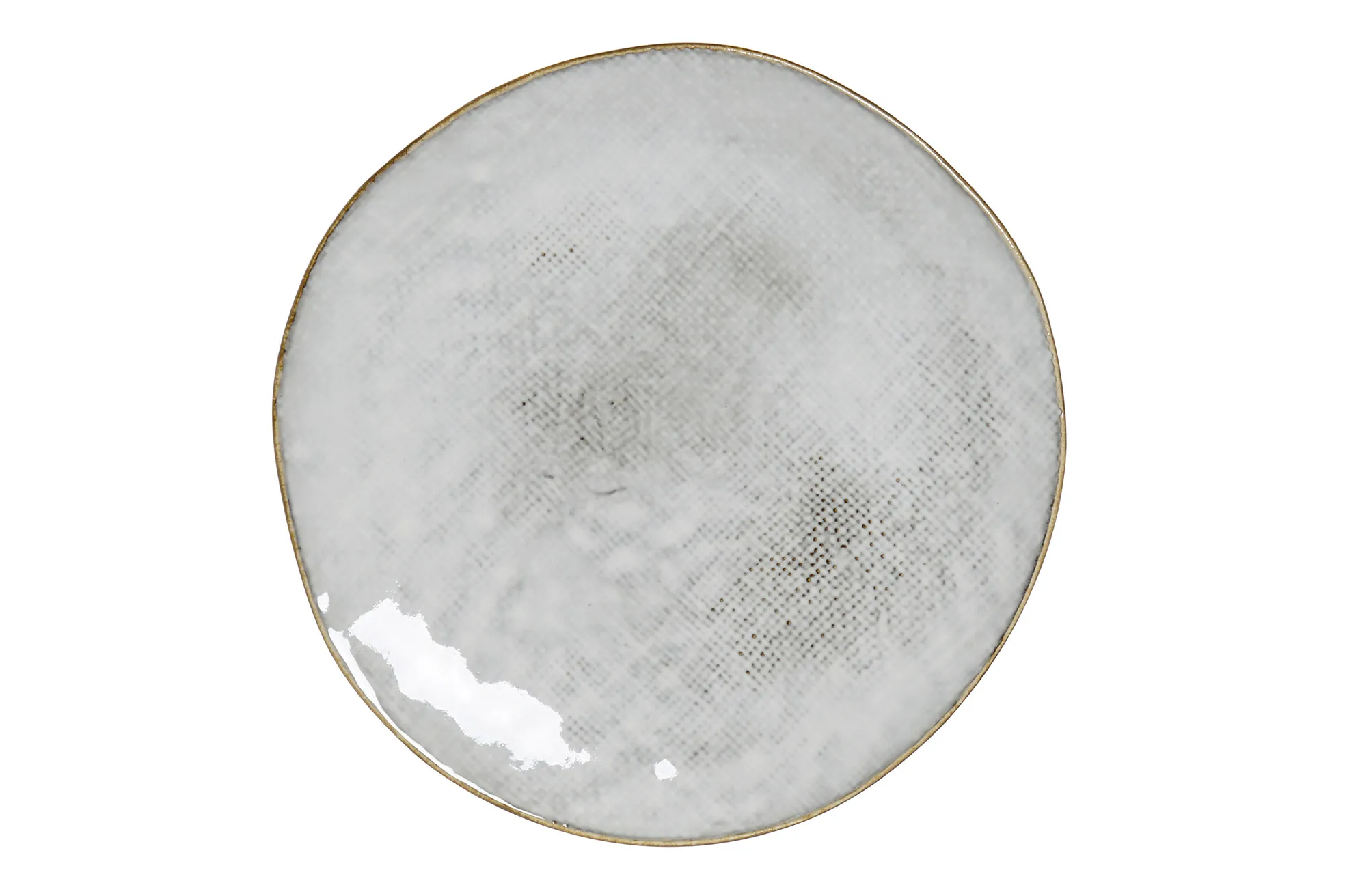 Servierteller Weiß Steingut Emailliert 25cm