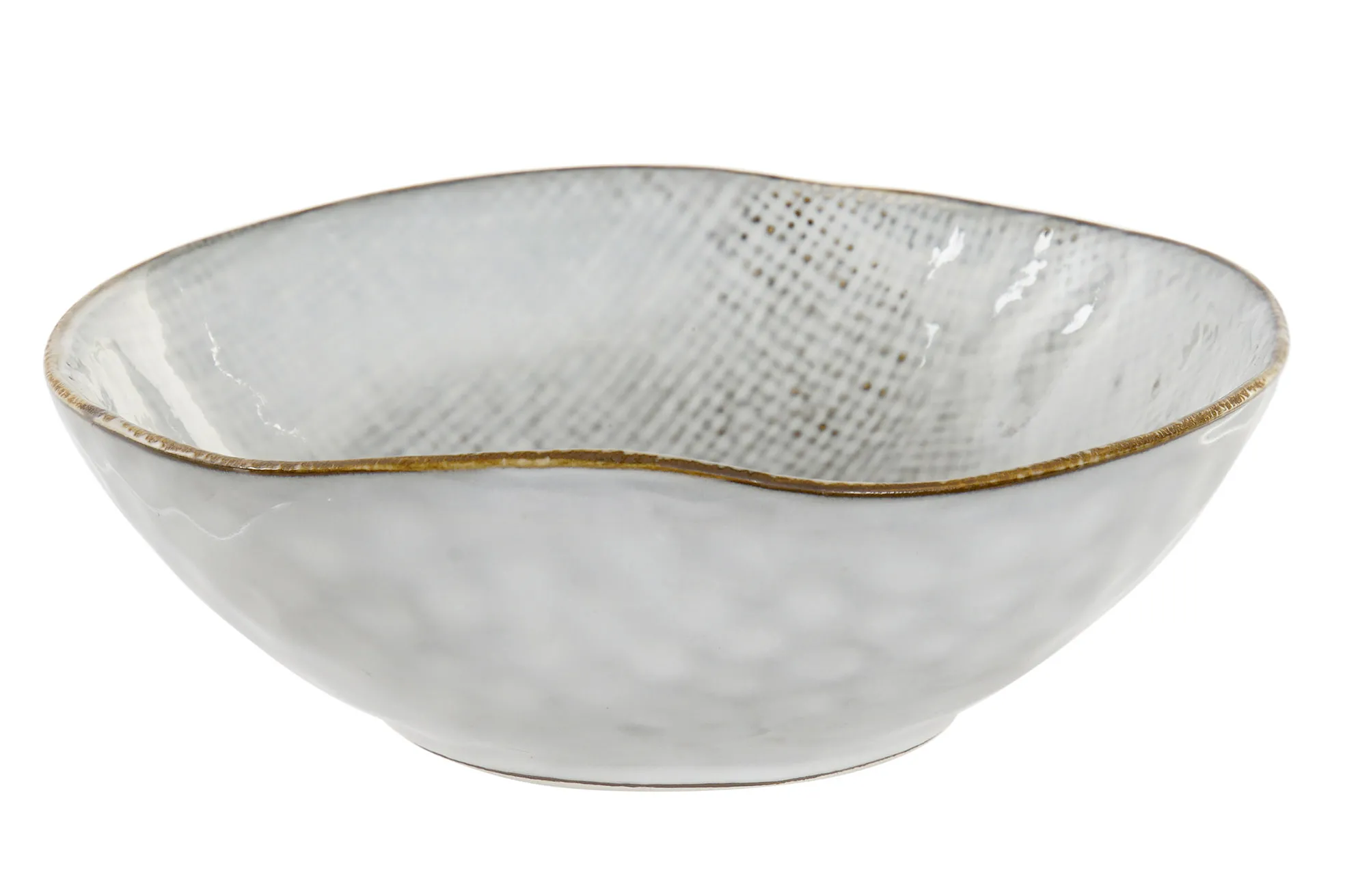 Schüssel Weiß Steingut Emailliert 17x6cm 650ml