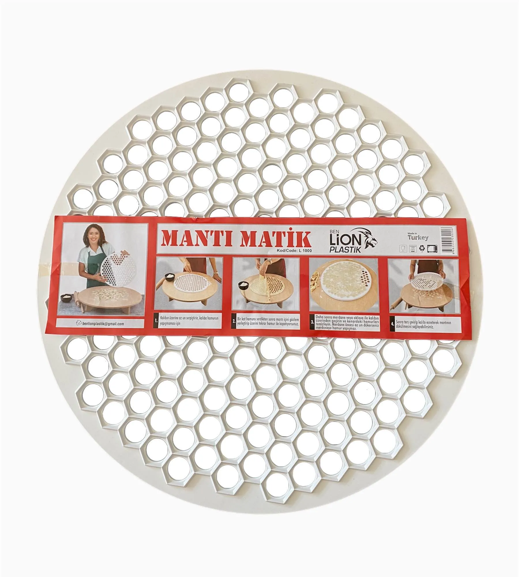 CiCi HOME Manti-Form Teigform für Türkische Tortellini - Runder Form