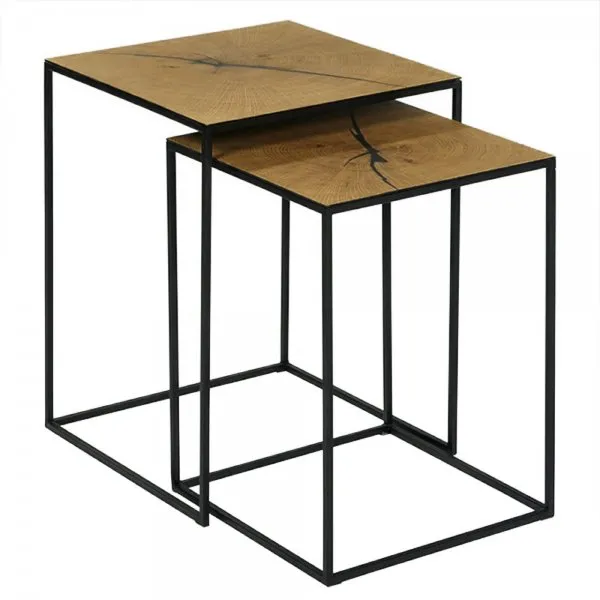 Lambert Beistelltisch-Set Sayo Eisen Anthrazit (2-teilig)