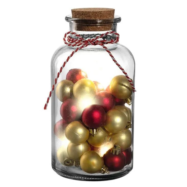 Leonardo Dekoflasche mit weihnachtlicher Dekoration (13cm)