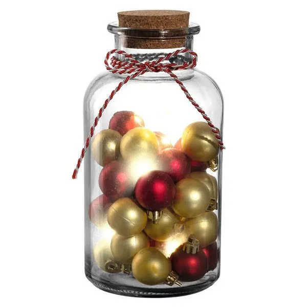 Leonardo Dekoflasche mit weihnachtlicher Dekoration (18cm)