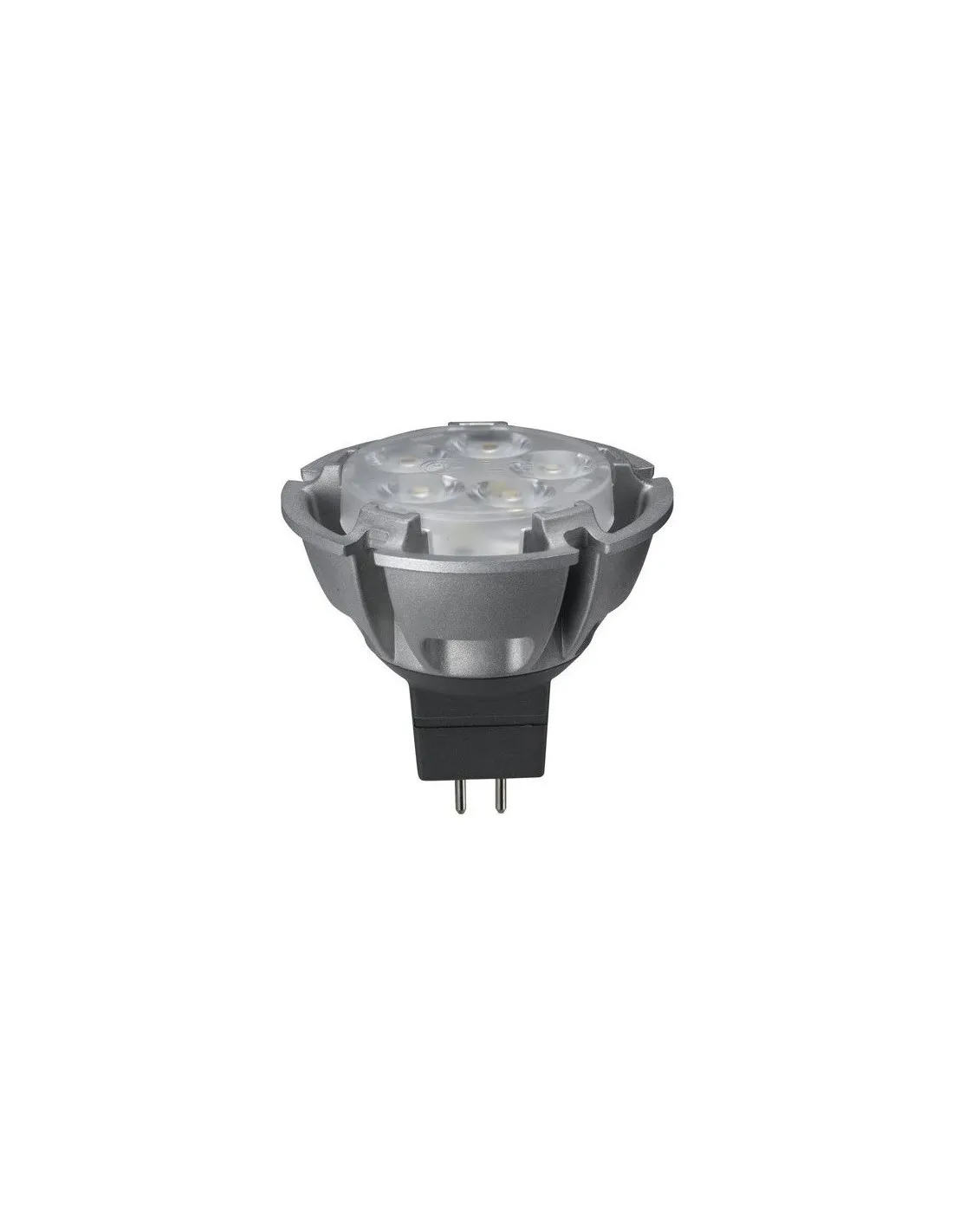 LG LED Leuchtmittel GU5,3 MR16 8W 4000K Neutralweiß dimmbar 12V Kunststoff Grau