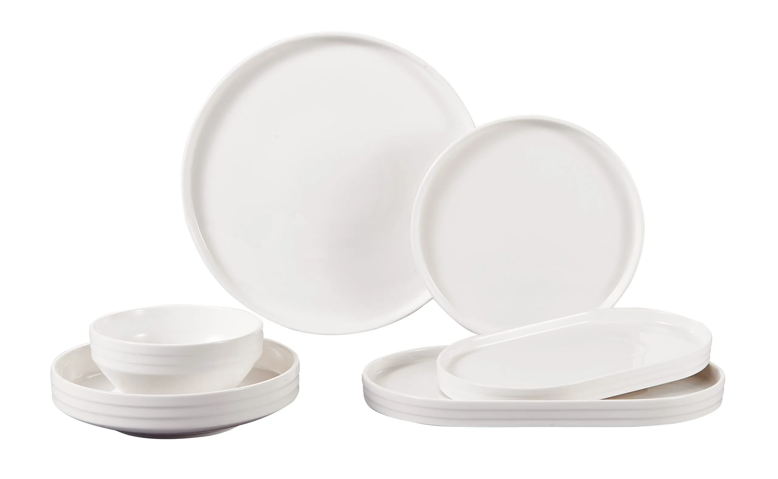 Mulex NISA Premium Tafelservice Weiß 26-teilig 6-Personen Set