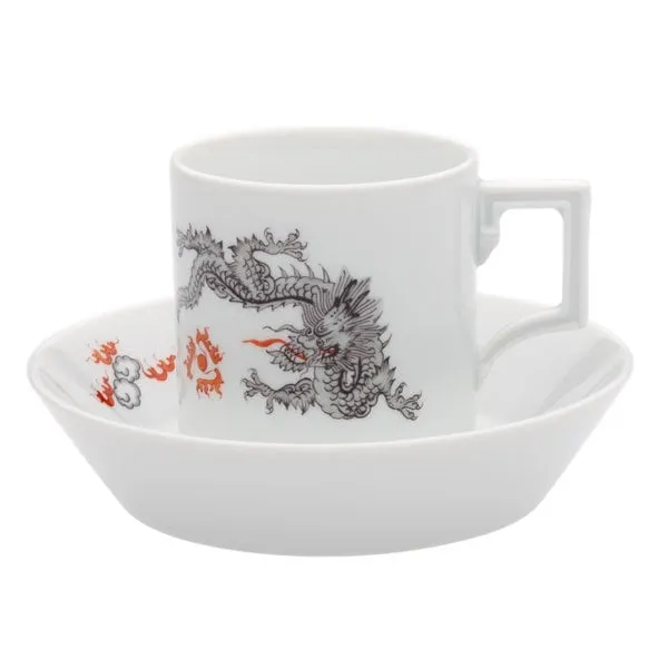 Meissen Espressotasse mit Untertasse Berlin Ming Drache (2-teilig)