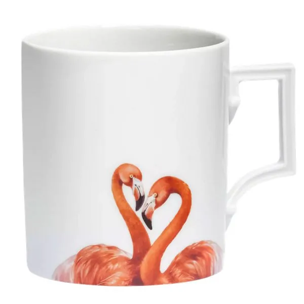 Meissen Henkelbecher Berlin Flamingo Heart