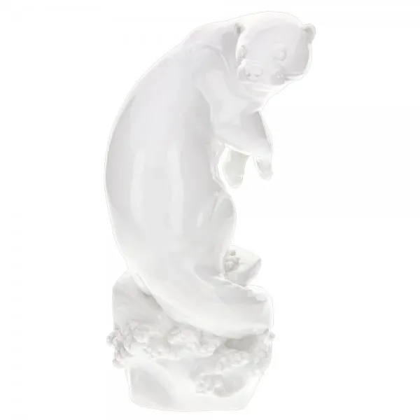 Meissen Porzellanfigur Fischotter Weiß (24,5cm)