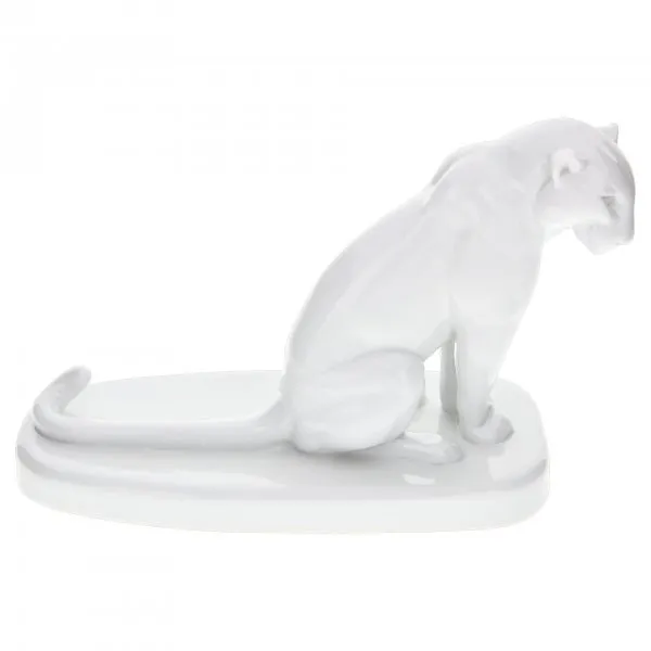 Meissen Porzellanfigur Leopard Weiß (14cm)
