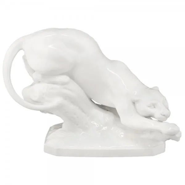 Meissen Porzellanfigur Panther Weiß (28cm)