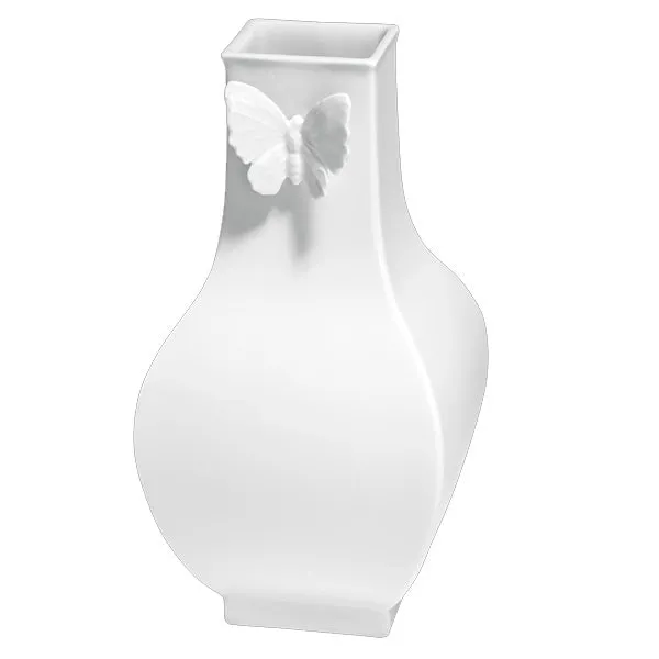 Meissen Vase Butterfly Collection eckig (25,5cm)