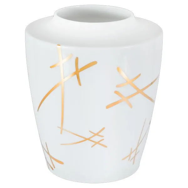 Meissen Vase Cosmopolitan stilisierte Markenzeichen Gold (21cm)