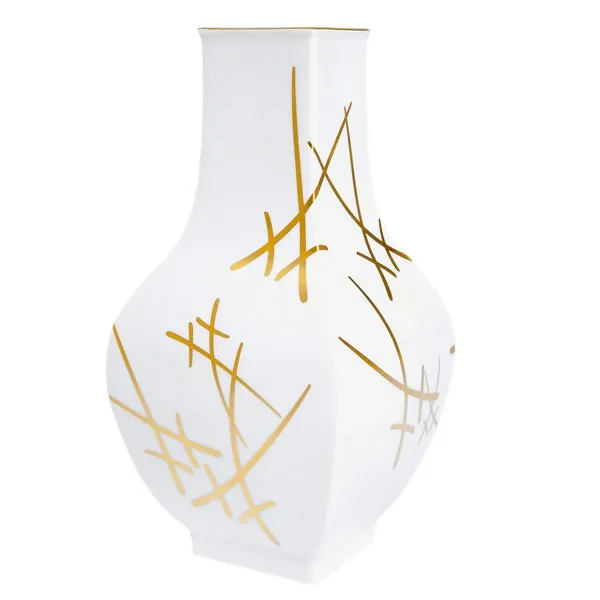 Meissen Vase stilisierte Markenzeichen Gold (25,5cm)