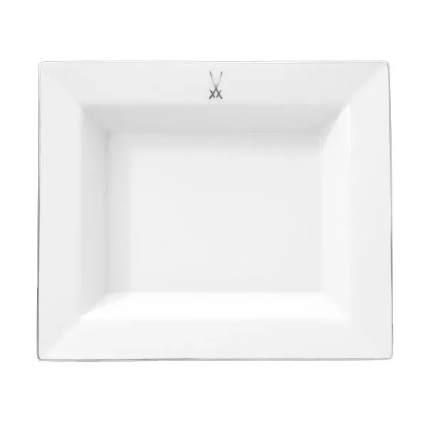 Meissen Vide-Poche Ablageschale Schwerter Platin (16x13,5cm)