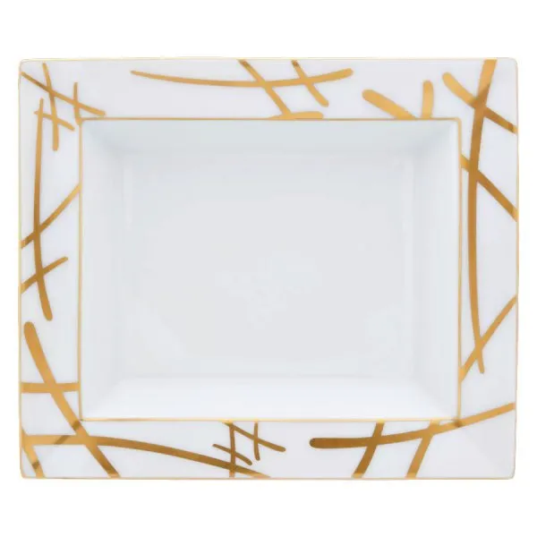 Meissen Vide-Poche Ablageschale Stilisierte Markenzeichen Gold (16x13,5cm)