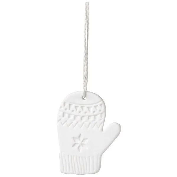 Räder Design Porzellananhänger Handschuh Wintergarderobe Weiß