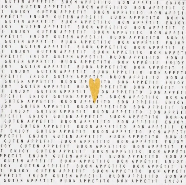 Räder Design Serviette Dining Bon Appetit Herz (20-teilig)