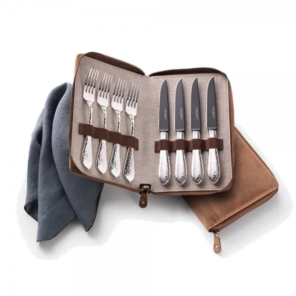 Robbe & Berking Grillset Martelé 925 Frozen Black (8-teilig)