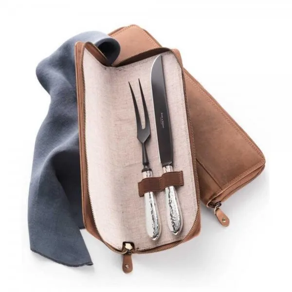 Robbe & Berking Tranchierset Martelé 150 Frozen Black (2-teilig)