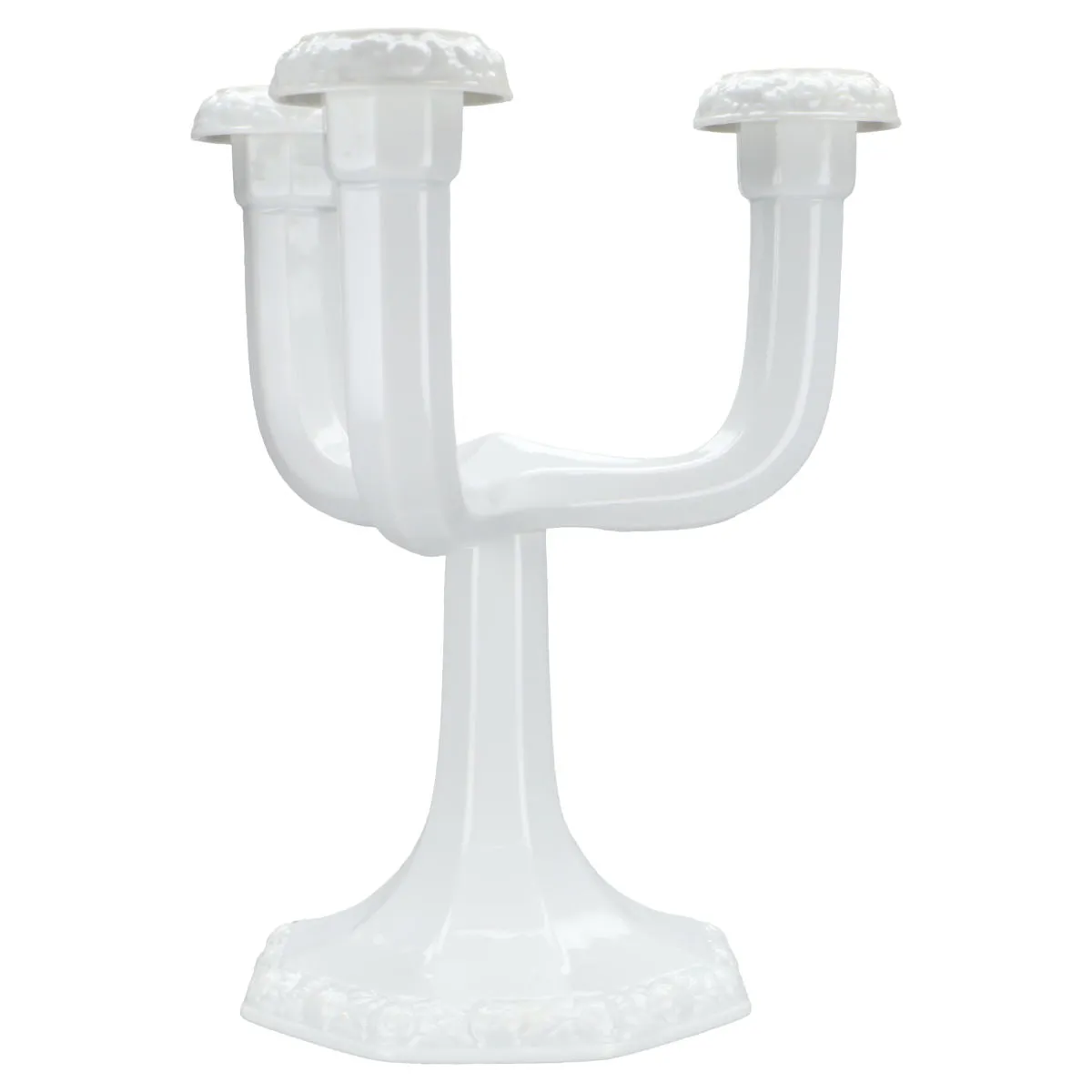 Kerzenleuchter groß, 3-armig - Rosenthal Maria weiß - I.Wahl
