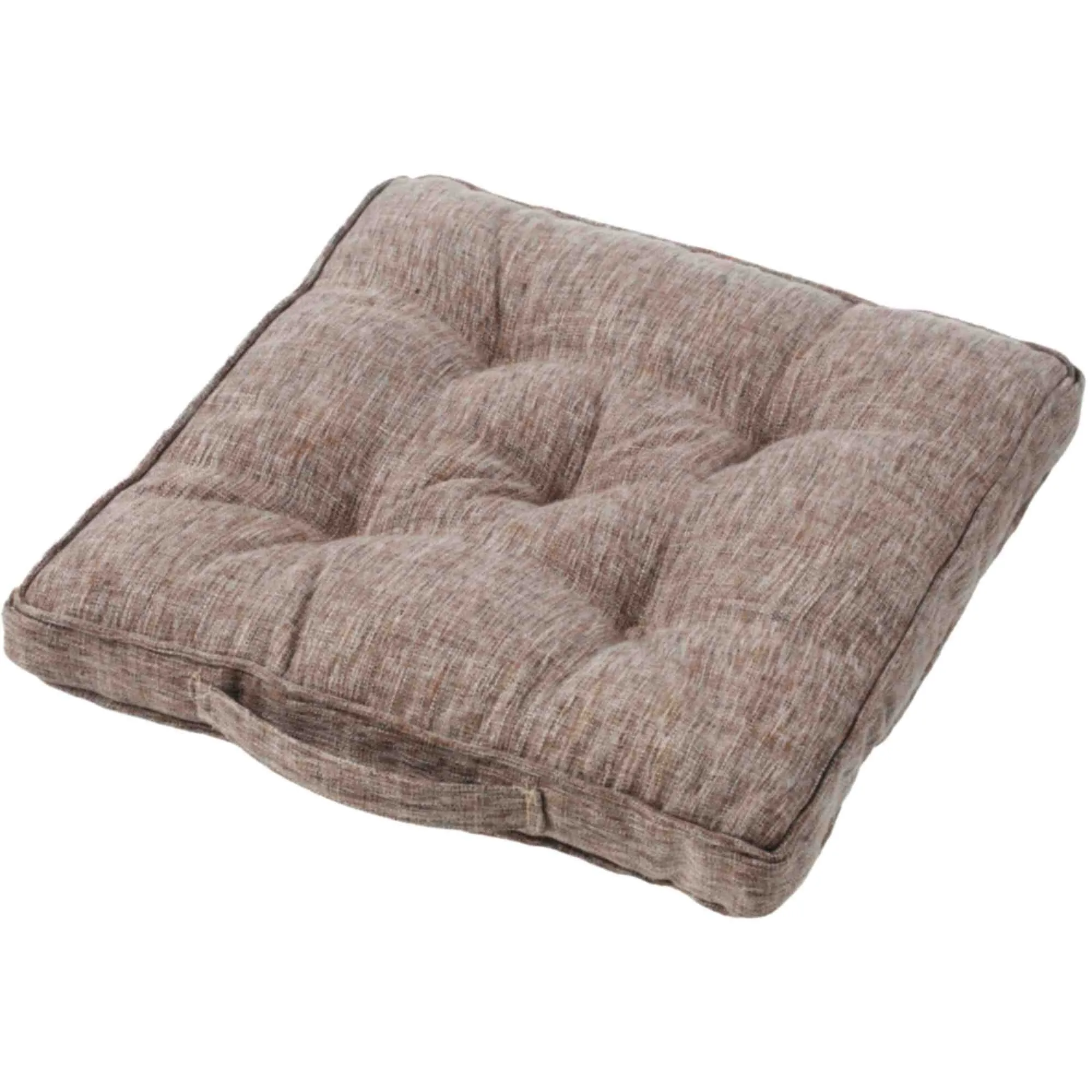 Stuhlkissen Sitzkissen gesteppt braun 40 x 40 cm stark gepolstert