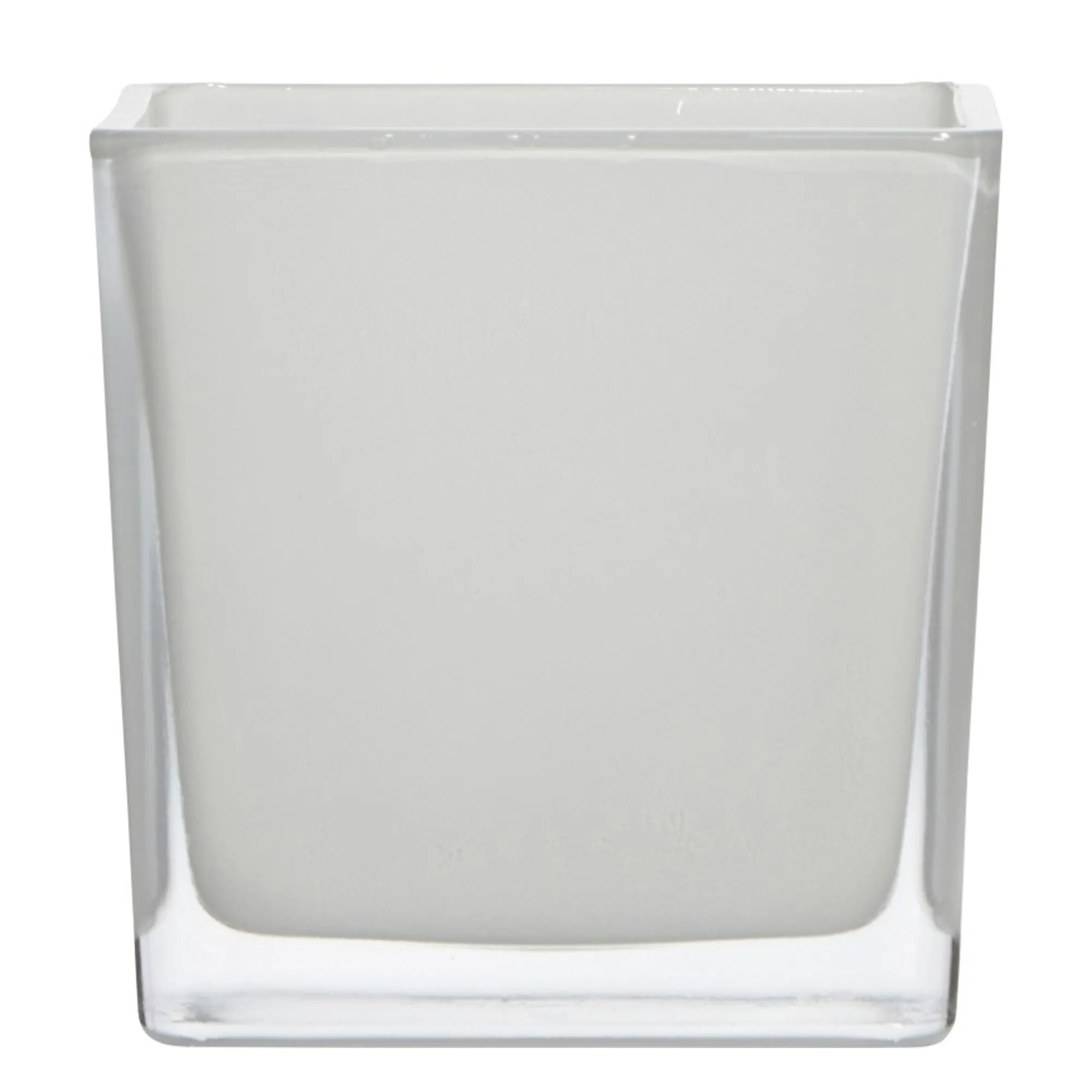 Weißer Glas Kasten Würfel Vase 12x12x12cm Hakbijl