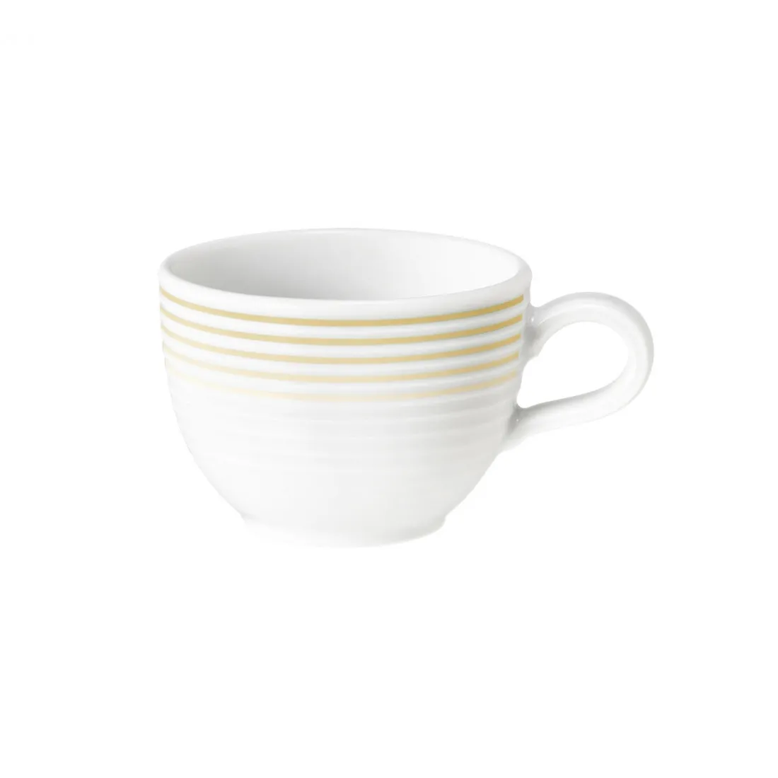 Kaffee Obertasse Blues sandbeige rund mit Relief H 4,8 cm - 90 ml