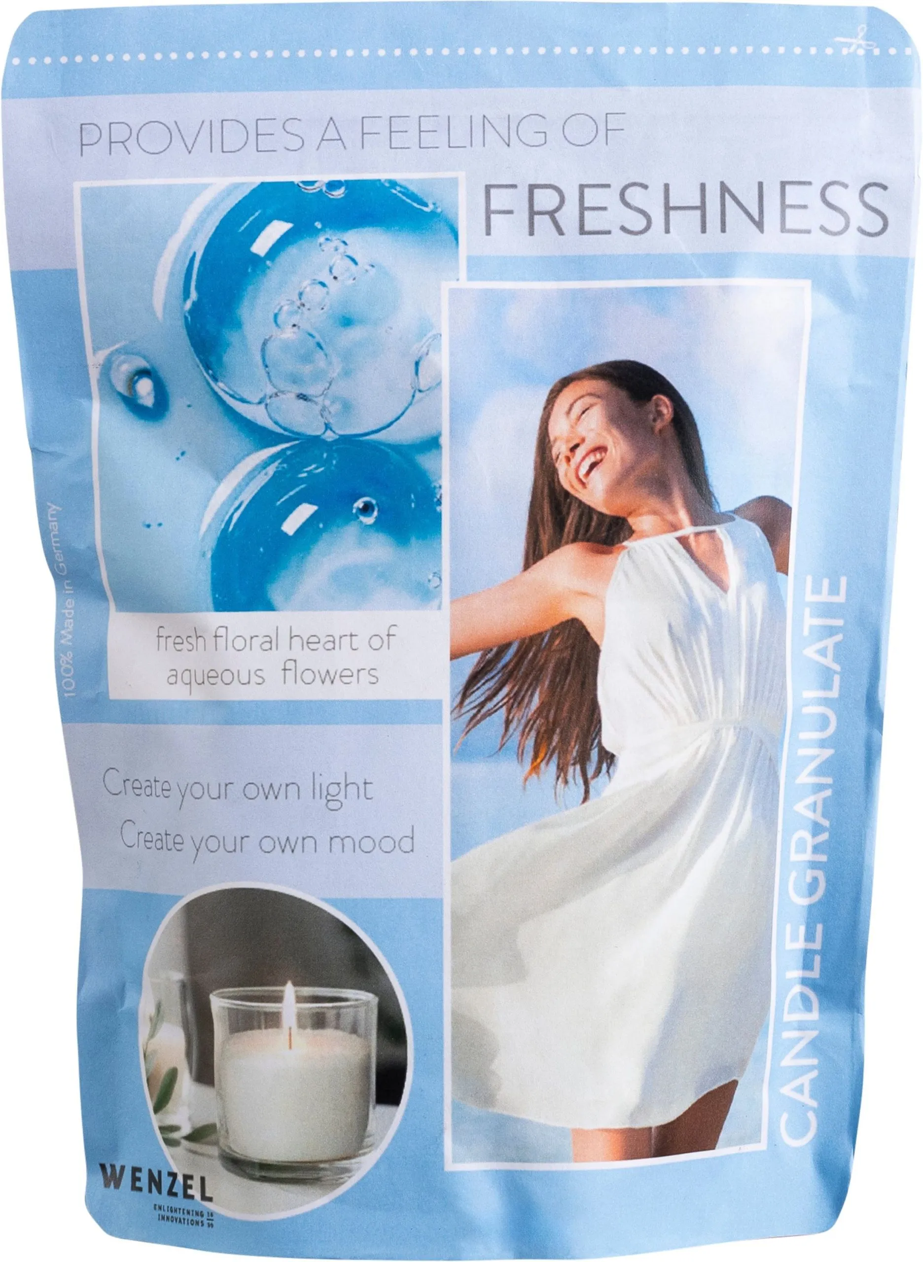 Wenzel Wachsgranulat mit Duft Freshness 400g für DIY Kerzen