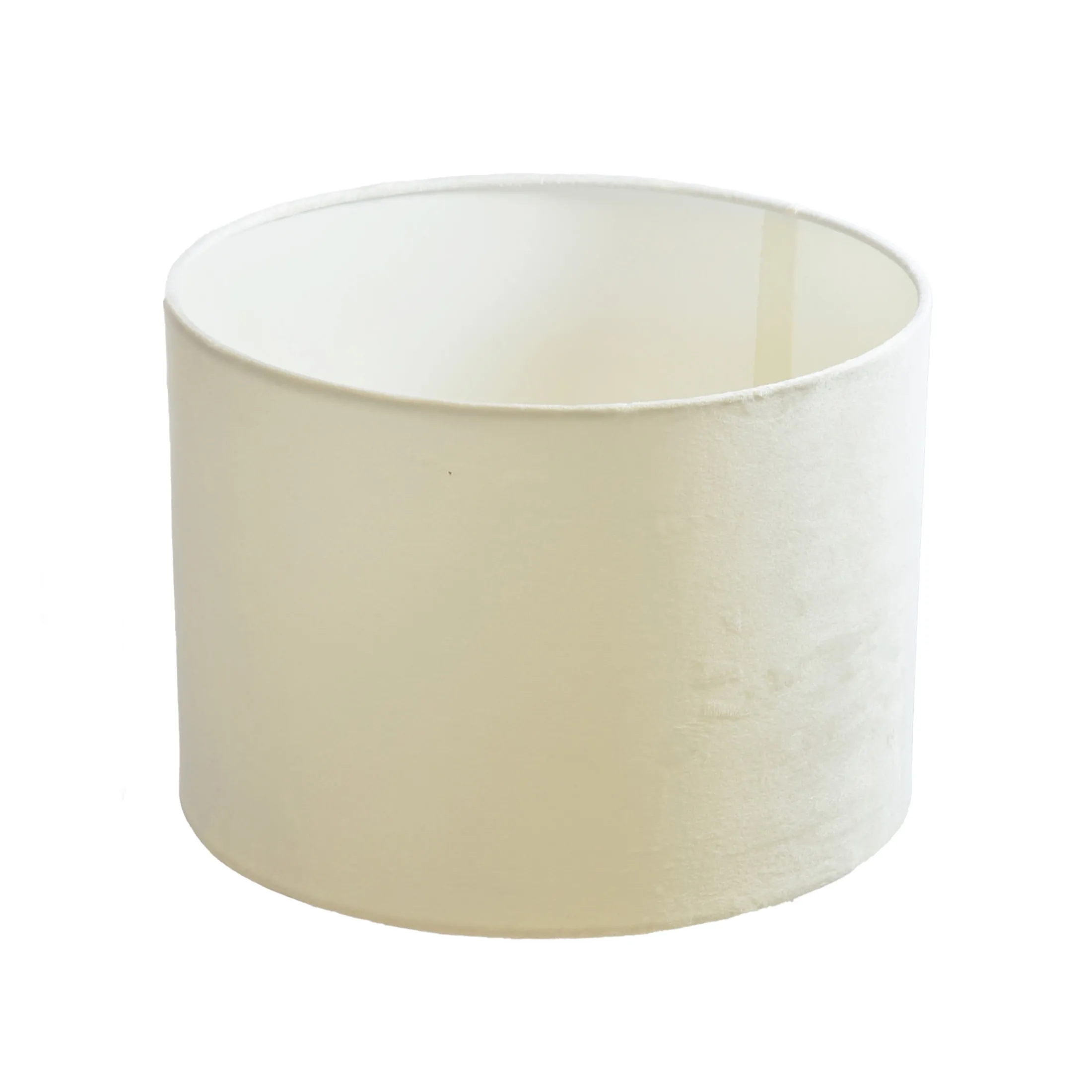 Lampenschirm  Ø 25 x 18 cm weiss Velour Zylinderförmig