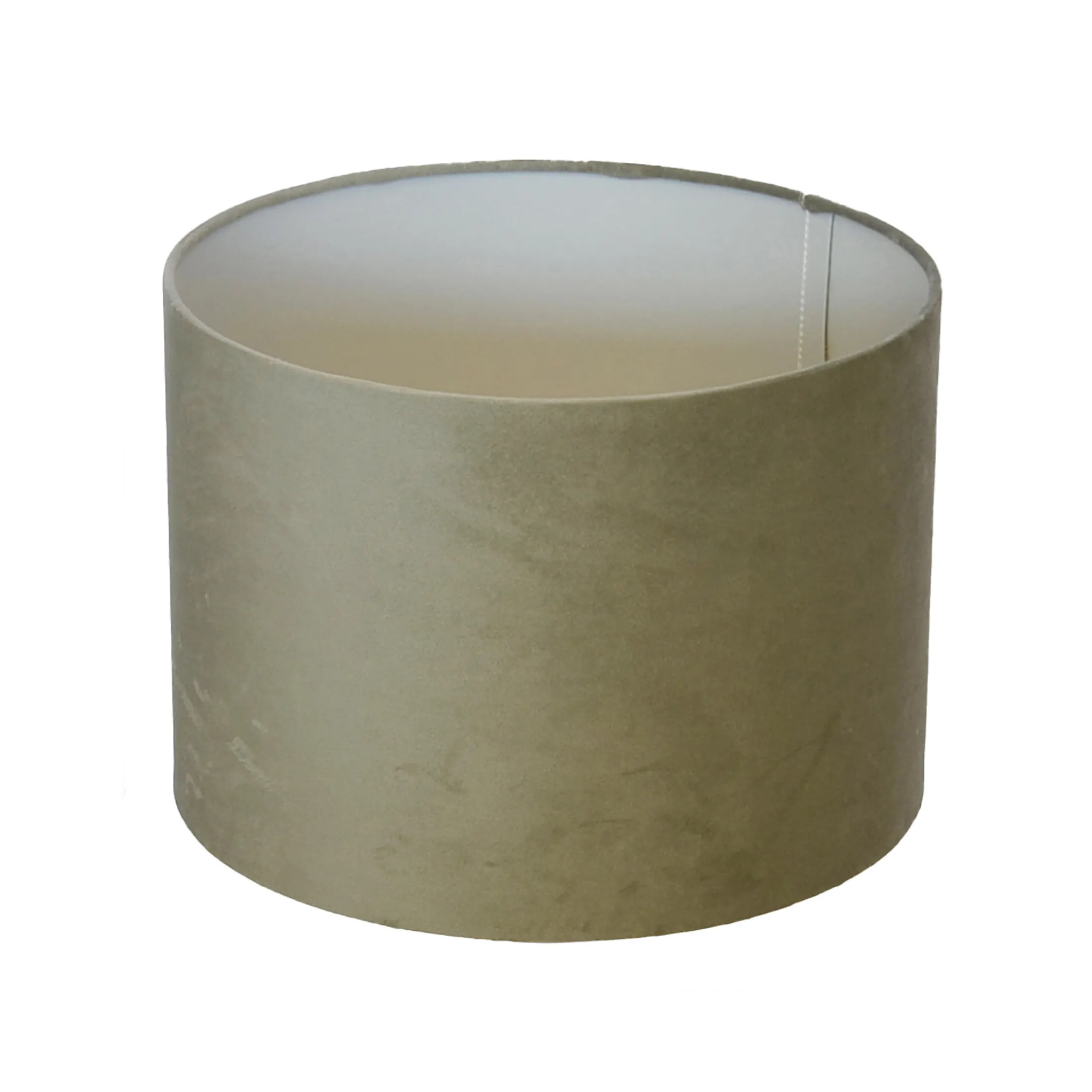 Lampenschirm Ø 25 x 18 cm hellgrau Velour Zylinderförmig