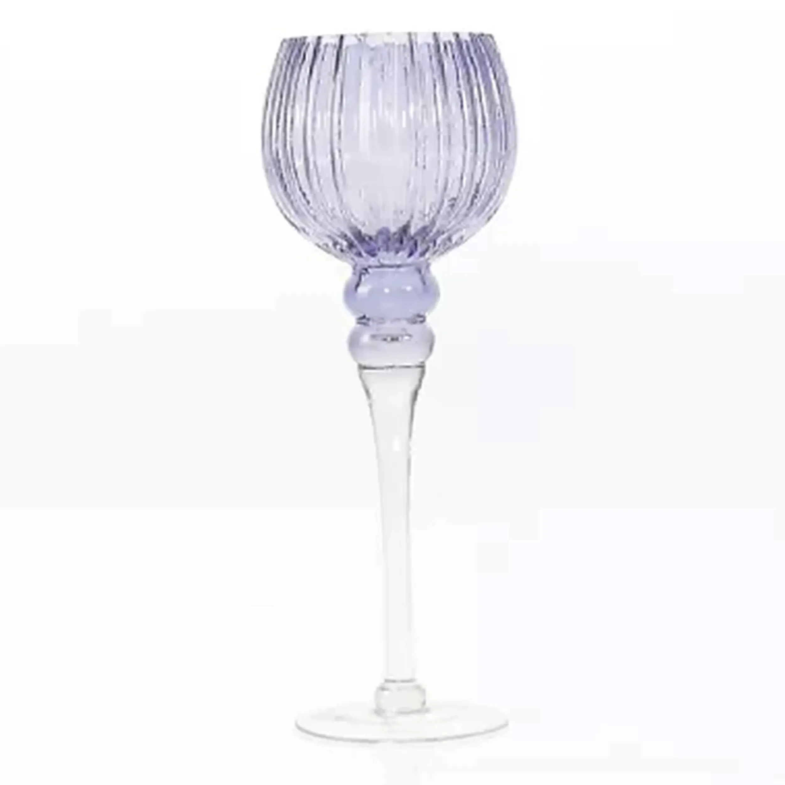 Vielseitiger Dekopokal aus Glas in Violett - 35 x 13 x 13 cm